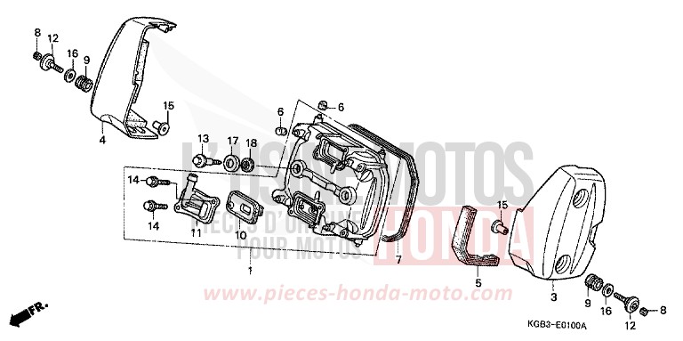 CYLINDER HEAD COVER (FRONT) for Shadow VT125C FUTURE GRAY METALLIC (NH398) from 2000